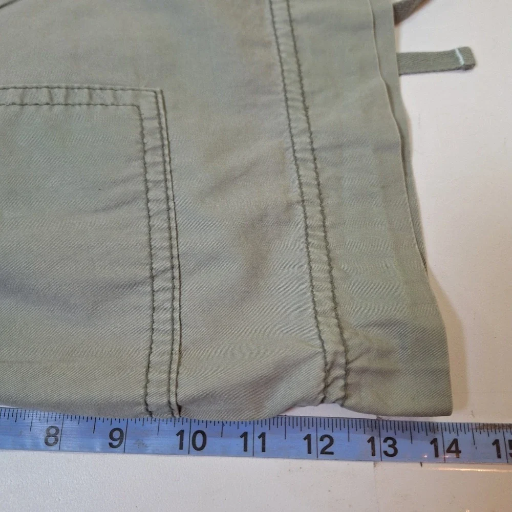 American Eagle Skirt Size 14 Y2K Cargo Mini Sage Green Beach Coastal Boho - Picture 6 of 8